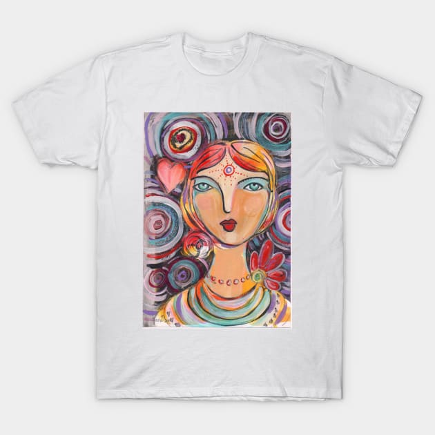 Mindful Girl T-Shirt by gaea